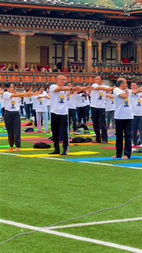 International Yoga Day at Changlimithang Stadium — Wellness & Unity