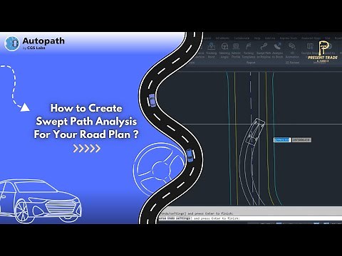 Autopath: 1 - How to Create Swept Path Analysis For Your Road Plan? #civilengineering #animation