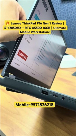 🚀 12th Gen i7 + RTX A5500 Laptop | Lenovo ThinkPad P16 Gen 1 Full Review512GB SSD #intelpc #in