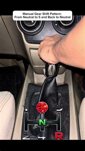 Manual Gear Shift Pattern: From Neutral to 5 and Back to Neutral #shorts #zamendrive