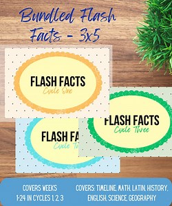 Classical Conversations 3x5 Flash Facts Memory Work Travel Cards - Foundations Cycles 1, 2 & 3 Bundle - Etsy Canada