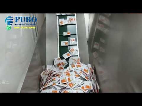 How to sorting and counting sachets & filling sachets into boxes automatically?