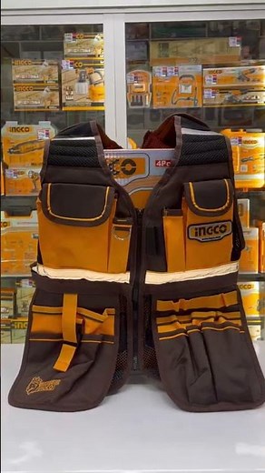 KIT 4 PORTE-OUTILS INGCO Gilet + Sac à dos + Sac à outils + Ceinture - COS230908