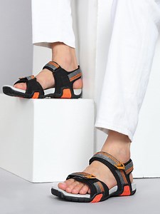 Buy Paragon Men Striped Comfortable Insole & Anti Skid Sole Sports Sandals -  - Footwear for Men