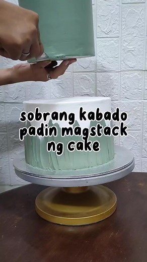 12K views · 36 reactions | #stacking #cakestacking #cakestackingtutorial #cakestackingtips #cakestackingvideo #videotutorials #viralvideo #viraltiktok #processvideo #customizedcake #customcake #weddingcake #sagegreen #sagegreenweddingcake #sagegreencake #SummerBakesPH music by JomariGuitar TV | SummerBakes.PH | Facebook