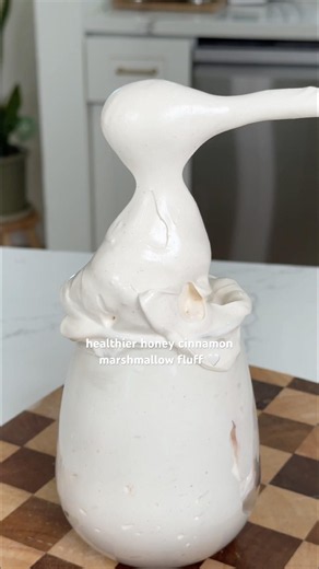 Healthier Honey Cinnamon Marshmallow fluff! #recipe #viral #trend #healthyrecipe