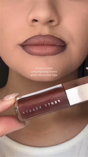 Yessenia D on Instagram: "Don’t be intimated by brown gloss, it’s the perfect finish for a deeper lip combo Gloss: @fentybeauty shade : hot chocolate Lip liner @elfcosmetics shade : dark cocoa Lip stain @anastasiabeverlyhills shade : softy"