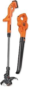 BLACK+DECKER 20V MAX* String Trimmer / Edger and Sweeper Combo Kit, 10-Inch (LCC221)