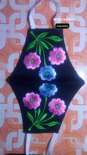 embroidery designs for Mask ..❤️ #mask #shorts #embroiderylover #trending #design #designer