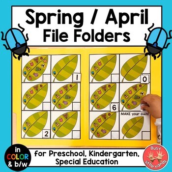 April / Spring File Folder Games - Preschool, Kindergarten, Special Education