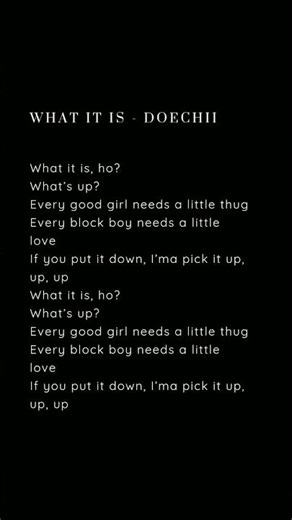 What It Is - Doechii #lyrics
