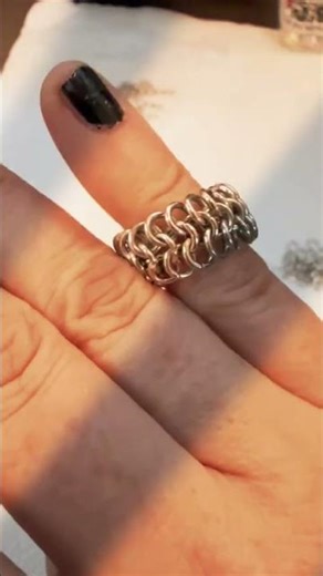 Tiny Chainmail Fidget Ring You Didn’t Know You Needed ✨#chainmail #chainmaille #asmr #fidgets