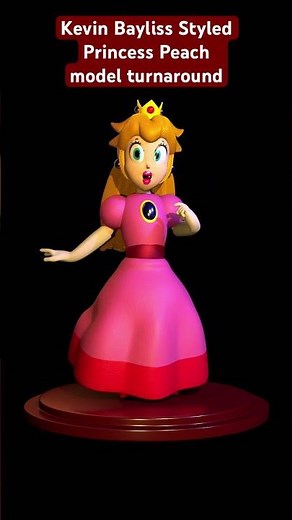 90s styled Pricess Peach model. 🍑 Commissioned by ‪@NostalgicMysticalCat‬ #supermario #blender #peach