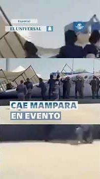 Se viene abajo mampara en evento donde estaba Delfina Gómez, gobernadora del Edomex #shorts