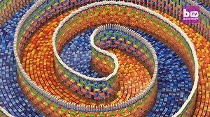 These are amazing! A teenager is bringing domino artistry to the mainstream by creating mesmerising structures using thousands of dominoes. 😲 | Making Mad