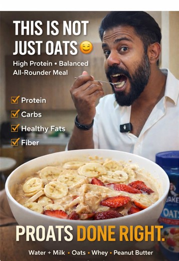 Seheri. Iftar. Breakfast. Lunch. Dinner. Snack. Whatever it is… this meal can’t be beaten. Protein. Carbs. Healthy fats. Fiber. One bowl. Fully loaded. Keeps you full. Keeps you strong. No crash. No excuses. Proats done right. 💪🔥 #Proats #HighProtein #FuelUp
