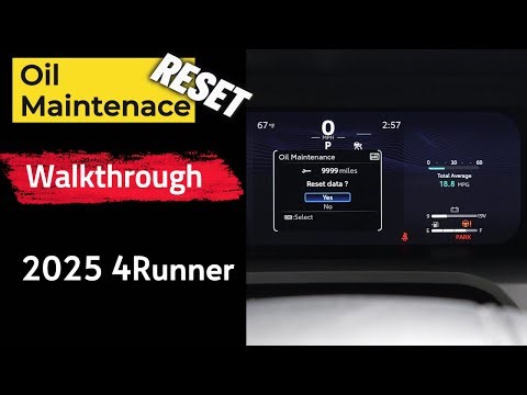 How To Clear "Oil Maintenance"/"Scheduled Maintenance" | 2025 4Runner