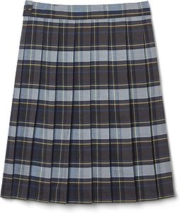 [Hot Item] Girls Plaid Pleated Skirt Tartan School Uniform Skirt with Side Button Closure