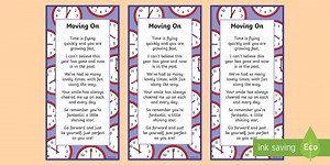 End of Year Poem Bookmarks