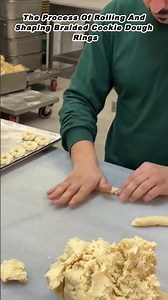 The Process Of Rolling And Shaping Braided Cookie Dough Rings