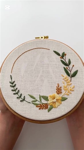 Leaf Embroidery with Satin Stitch Tutorial