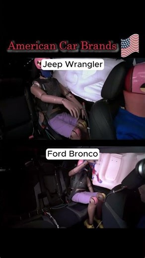 Car Crash Test between Jeep Wrangler vs Ford Bronco (Inside the car)