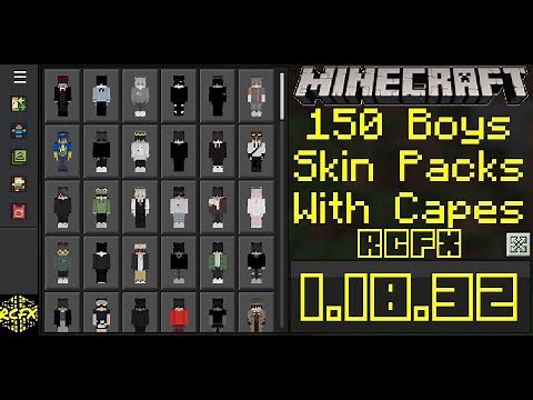150 Boys Skin Packs With Capes For Minecraft 1.18.31 and 1.18.32 (Mobile and PC)