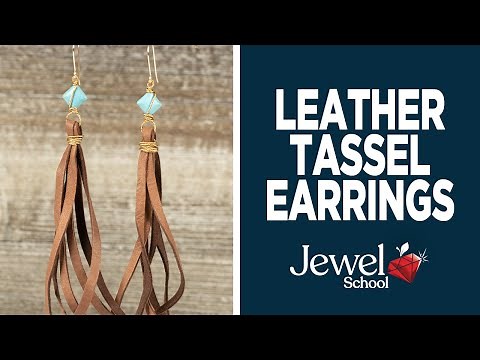 Making Tassel Earrings with Leather and Gemstones! | Jewelry 101