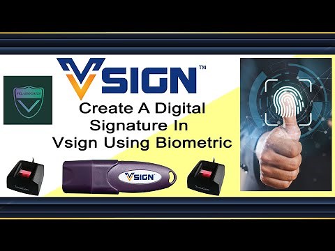 How to Create Digital Signature in VSign Using Biometric Devicec | Using Biometric And Create DSC