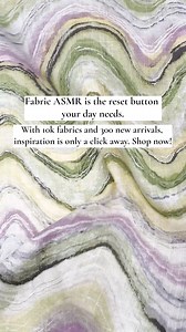 Let the calm take over...Feel the fabric, hear the texture, and drift into creative peace. Fabric ASMR is the reset button your day needs! With 10,000 fabrics and 300 new arrivals, inspiration is only a click away! Shop now at allaboutfabrics.com ✨ Only available online. #fabricstore #allaboutfabrics #sewing | All About Fabrics