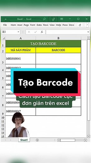 Cách tạo Barcode trên excel cực đơn giản