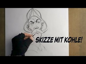 Comicfigur mit Kohlestift zeichnen – Echtzeit Tutorial für Anfänger & Fortgeschrittene