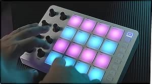 -PAD MIDI Controller, 25 Key USB MIDI Keyboard Controller with 16 RGB Backlit Beat Pads,8 Assignable Knobs,Note Repetition,25 Mini Key Beat Maker Machine for OS X,for iOS,for Android