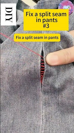 How to Repair Fix a Split Torn Seam in Pants Quick and Easy Fix #1 #Diy #tips #Shorts #shortsvideo