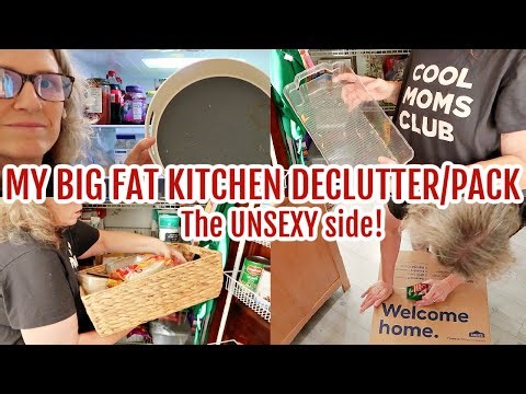 Decluttering the Kitchen | Cleaning Gross Food Storage + Packing to Move