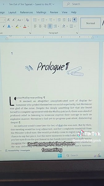 Typesetting Tip for Microsoft Word - turn the paragraph marks on or off using the Show/Hide button in the Paragraph section of the Home ribbon. #bookbinding #bookbinder #handboundbooks #typesetting #msword #tutorial