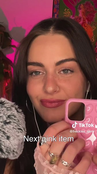 asmr pink triggers🎀💗💘 #asmr #stressrelief #calming #asmrpersonalattention #asmrpampering