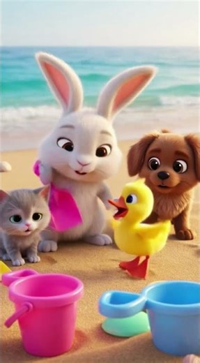 Bunny’s Beach Day 🏖🐰 | Cute Kids Sand Castle Story