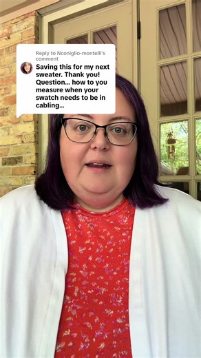 Replying to @Nconiglio-montelli How do you measure a gauge swatch if it’s knit in something other than stockinette, like a cable or lace pattern? #knitting #knittok #gaugeswatch #cable #lace