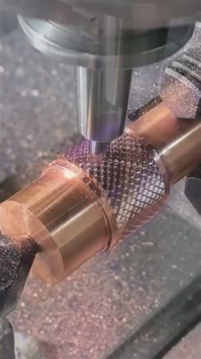 CNC Diamond Pattern Process #metal #cnc #machine #tools