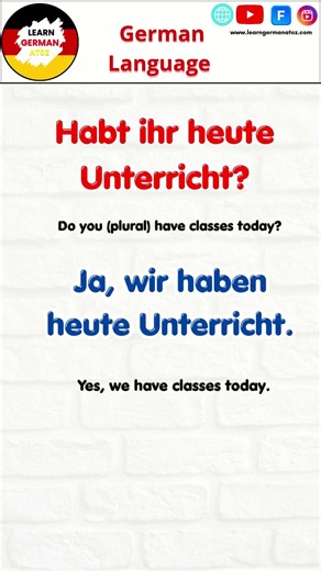 Haben in Present tense!