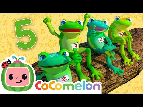 Five Little Speckled Frogs 🐸 CoComelon Nursery Rhymes | 123 For Kids | Toddler Learning Kids Songs