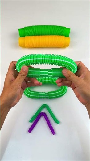 Relaxing Style and Creating ASMR Sound GREENPOP-TUBE #satisfyingvideos #relaxing #poptubes #crunchy