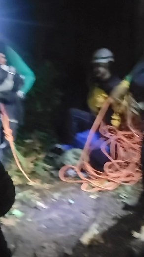 On November 8th, a 17-year-old dog named Gavin accidentally fell down the edge of a 350-foot ravine behind his home in Snohomish County. His owners searched for hours but were unable to locate him in the dense brush and steep terrain and WASART was called for assistance. We responded to the scene with our rescue equipment and conducted an initial assessment using a thermal camera. With the terrain steep and hazardous, our Technical Rescue Team geared up and went to work. Working by headlamps in 