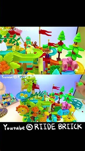 Best Marble Maze Building Blocks 🧩 Relaxing Marble Run Course (No Talking)