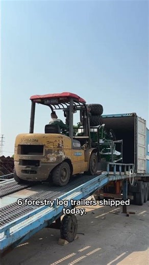 40HQ Container Loaded | 6 Forestry Log Trailers Shipped #forestrymachines #forestryequipment