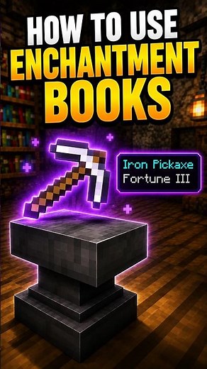 How to use Enchantment Books in Minecraft #minecraft #shorts #minecraftshorts #minecrafttutorial