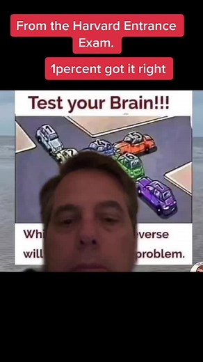 Solving Traffic Problems with a Reversed Car: Harvard Entrance Exam Challenge