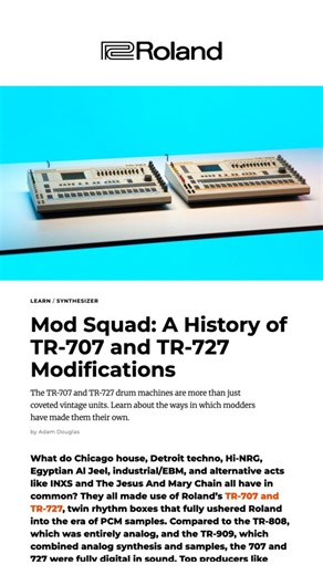 21 reactions | Mod Squad: A History of TR-707 and TR-727...