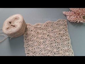 Amazing! Crochet Mohair Scarf | Beginner Friendly Two Row Repeat | Chompu Handicrafts